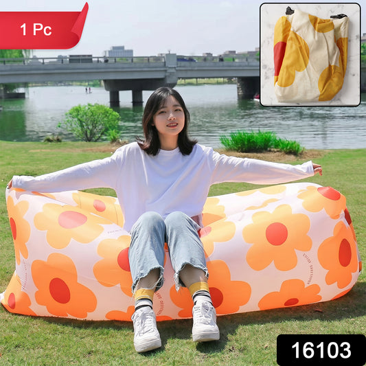 Portable Inflatable Air Lounger Sofa For Outdoor Beach Garden And Travel (1 Pc)