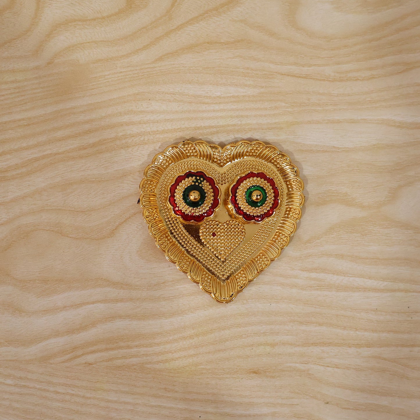 Heart Shape Kumkum Holder  Elegant Pooja Accessory For Festivals