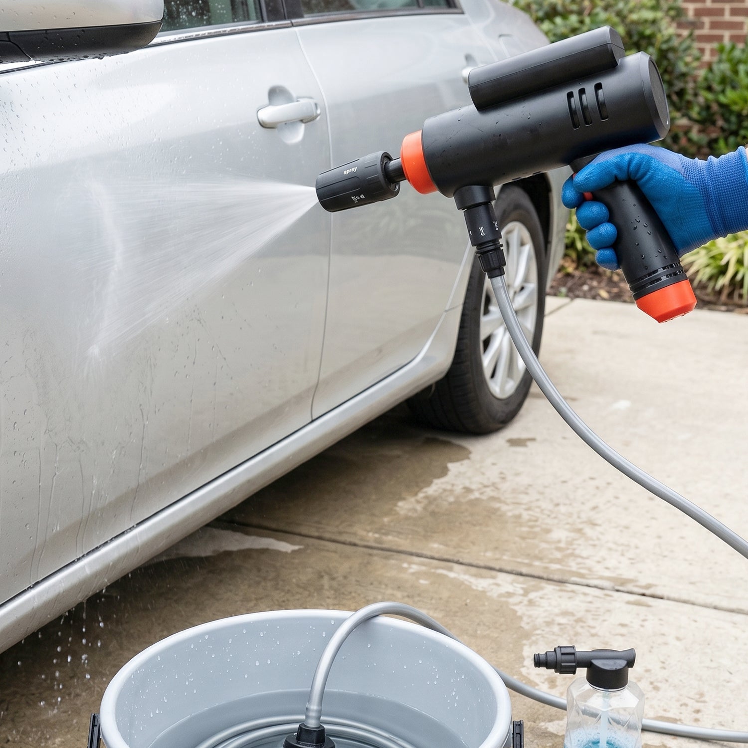 Portable High Pressure Cordless Car Washer  Effortless Cleaning